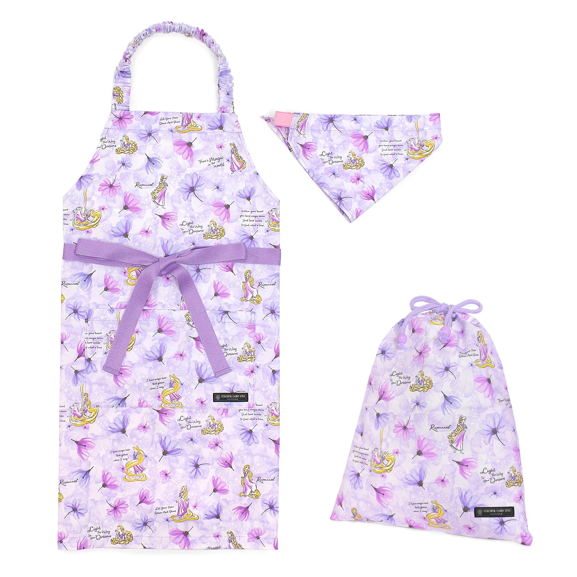 

ЯРКИЙ КОНФЕТНЫЙ СТИЛЬ Набор фартука для спортзала на шнурке и треугольного шарфа Disney Идеально для начальной школы и Стильный и милый для продукта NV502700 Набор из 2 предметов