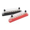 2Pcs Busbar 150A Black And Red RV Ship 8 Ways Busbar M6 High Current Stud Power Distribution Block DC12V To 48V