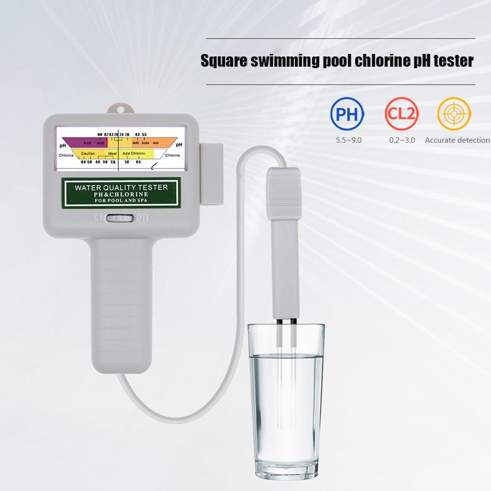 Chlorine Tester PH Meter 2-in-1 Water Monitor PH Chlorine Meter Portable High Precision Easy To Use Spa Swimming Pools Checker