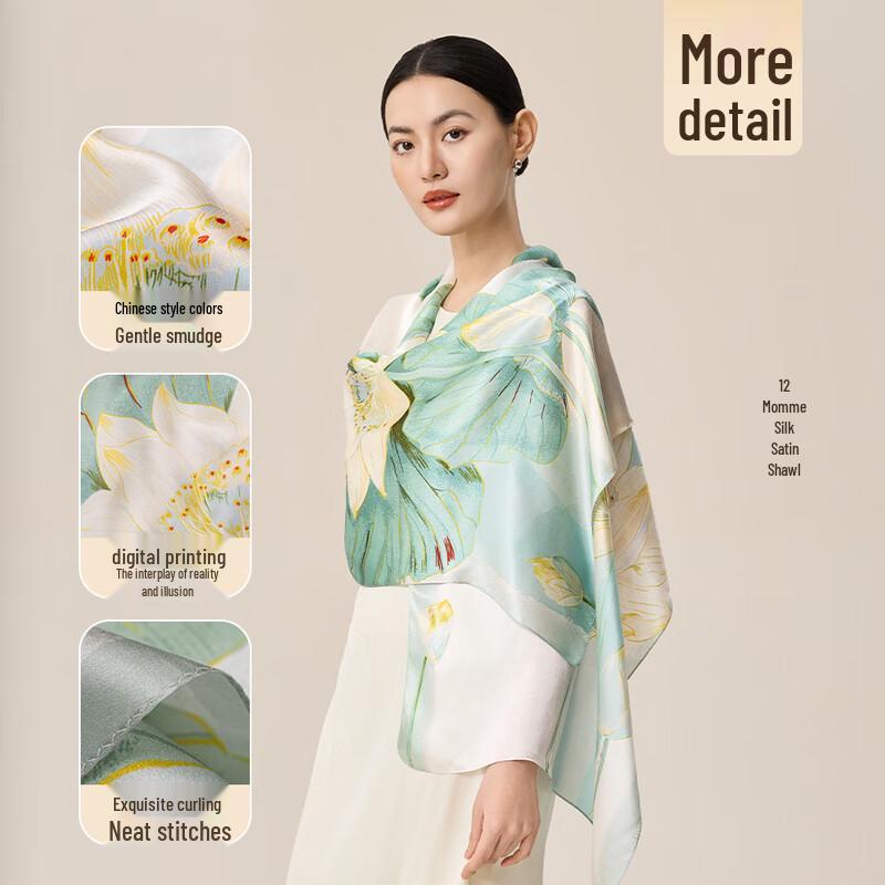 Shanghai Story 100% Mulberry Silk Scarf Gift Box