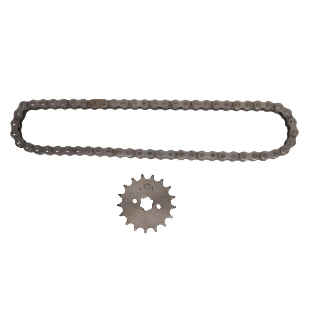 428 17T 17mm Sprocket 428 Drive Chain 60 Links Kit for 50cc?250cc ATV Dirt Bike Go Karts Motorcycle