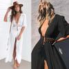 Schickes Damen Spitzen-Häkel-Strandkaftan-Kleid für mühelosen Sommerstil