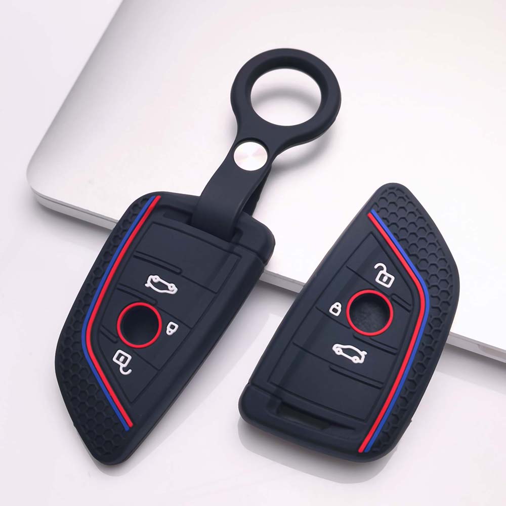 Silicone Car Key Case Cover Compatible for BMW X1 X3 X4 X5 X6 X7 F15 F16 G20 G30 G01 G02 G05 G06 G07 1 2 3 4 5 6 7 Series