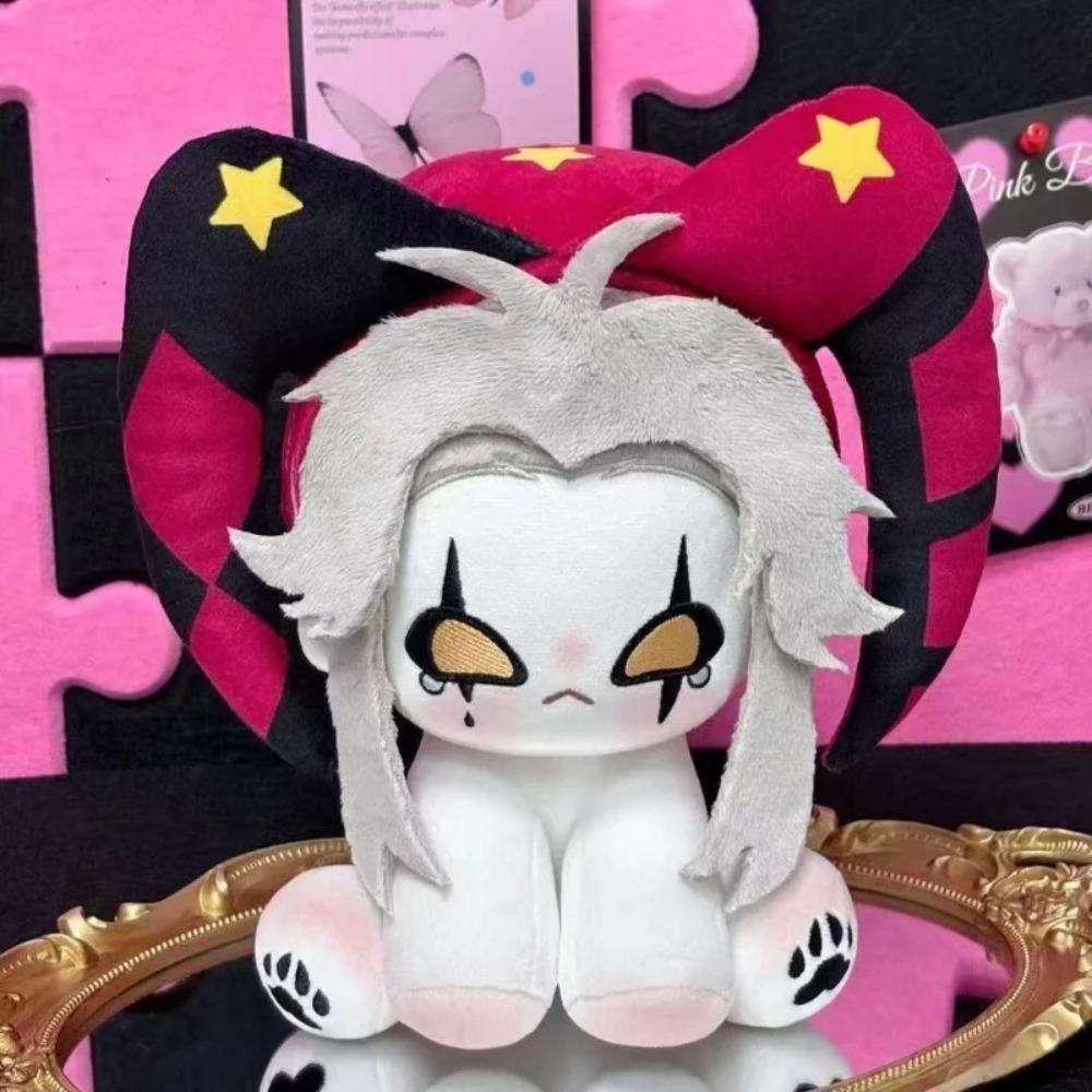 Stuffed 20cm Game The Freak Circus Pierrot Cute Anime Figures Plush Cosplay Dress Up Cotton Doll Toys for Children Birthday Gift