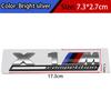 FA6ABS Tricolor M mark Competition Car Trunk Badge Emblem Thunder Edition Sticker For BMW 7m 8x1m X2M X3M X4M X5M X6M X7M x 5