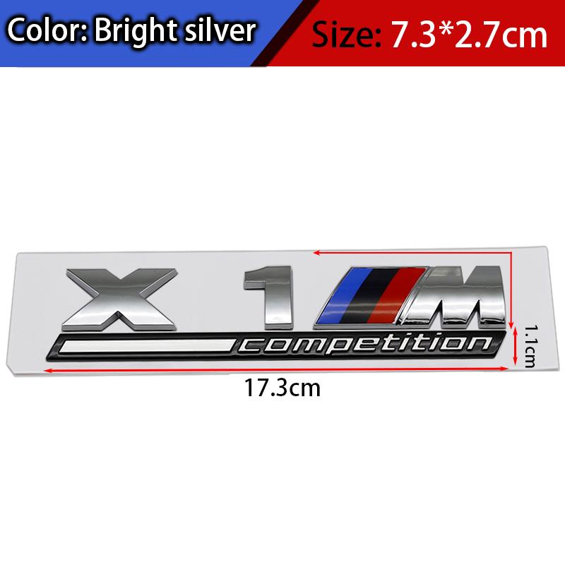 FA6ABS Tricolor M mark Competition Car Trunk Badge Emblem Thunder Edition Sticker For BMW 7m 8x1m X2M X3M X4M X5M X6M X7M x 5