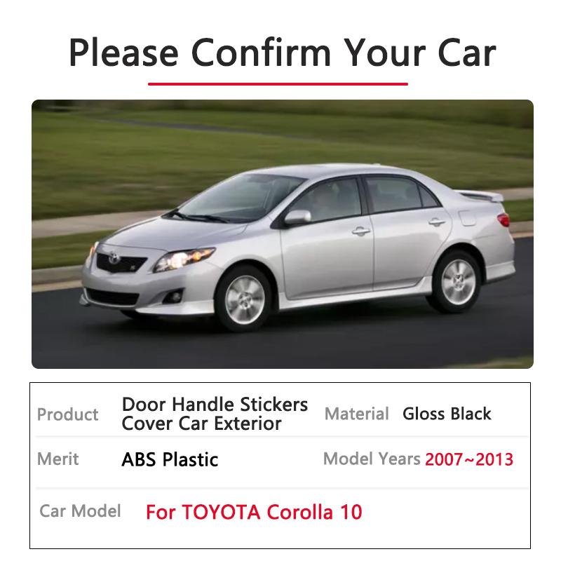 Door Handle For Toyota Corolla 10 E140 E150 2008 2009 2010 2011 2012  Luxurious Door Handle Car Covers Accessories Sticker