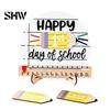 Academic Year Commemorative Board First Day of School Chalkboard Sign, Reusable Wooden Milestone Board, Tabletop Decor for Classroom Memories Back to