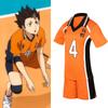 Departamento de voleibol universitario conjunto de tops de manga corta y pantalones cortos de voleibol ropa de cosplay de animación de dibujos animados