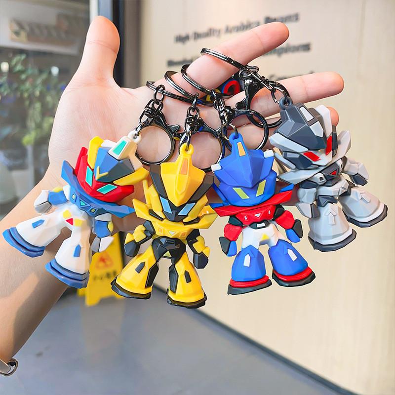 Premium Cartoon Transformer Keychain Accessory Adorable Robot Bag Charm Silicone Material