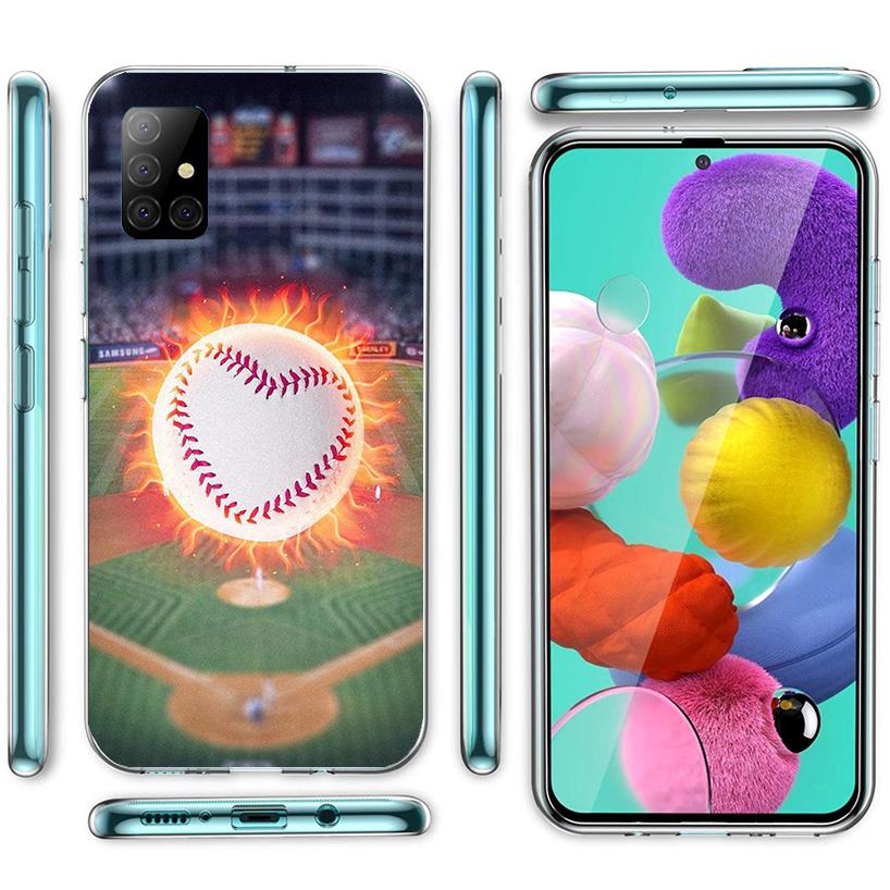 Baseball Sport Cover Phone Case For Samsung Galaxy A12 A22 A32 A52 A72 A02S Phone Case Note 20 Ultra 10 S10 Plus A51 A71 A50S A2
