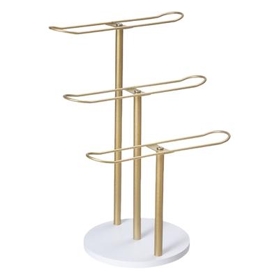 Soporte de Exhibición de Diademas de Aleación Robusto Organizadores para Mujeres Diseños Desmontables Dorados Estante de Almacenamiento para Accesorios para el Cabello