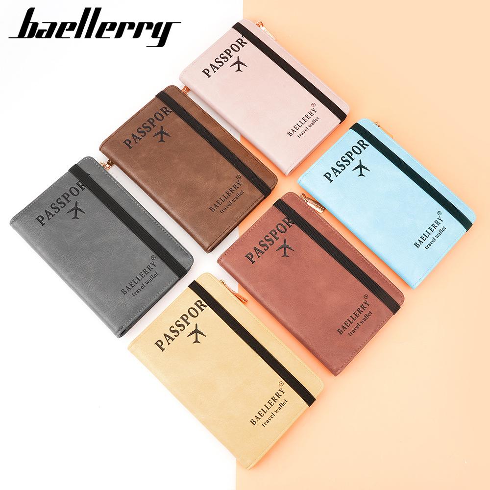 Baellerry Men and Women Short Purse Zipper Coin Purse Travel Wallet Passport Holder Unisex Card Holder