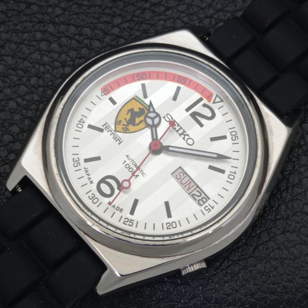 Seiko AUTOMATIC VINTAGE JAPAN 7009A MENS FERRARI DIAL WATCH A700510-5 R203-a700510