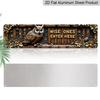 2D Flat Signboard | European-Style Aluminium Decorative Sign Owl Forest Leaves and Etched Letter Patterns, Suitable for Bars, Living Rooms