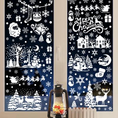 Weihnachtsdekorationen Feiertags-Partydekoration Fensteraufkleber PVC Statische Aufkleber Fensterdekorationen