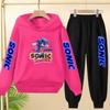 Kids 3-12Yrs Autumn Hoodie Anime Products Clothing Sports Pullover Sweatshirt+Pants Two-Piece Set Boys Girls Toddler Leisure Set