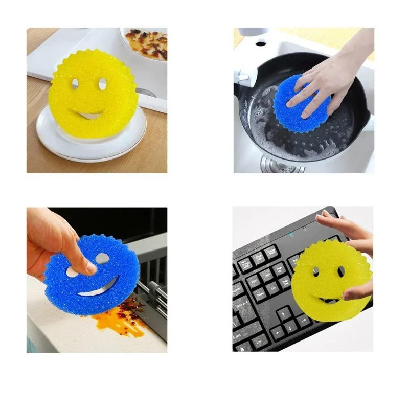 Esponja de lavar louça de dois lados, limpeza de cozinha, esfregão forte, esponja milagrosa, esponja mágica de limpeza doméstica para cozinha
