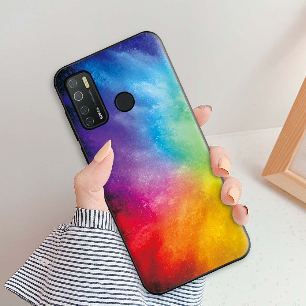 For Tecno Camon 15 Case Capa Case For Camon 15 Air Cute Silicone Soft TPU Phone Case For Tecno Camon15 15 Air Fundas Feather