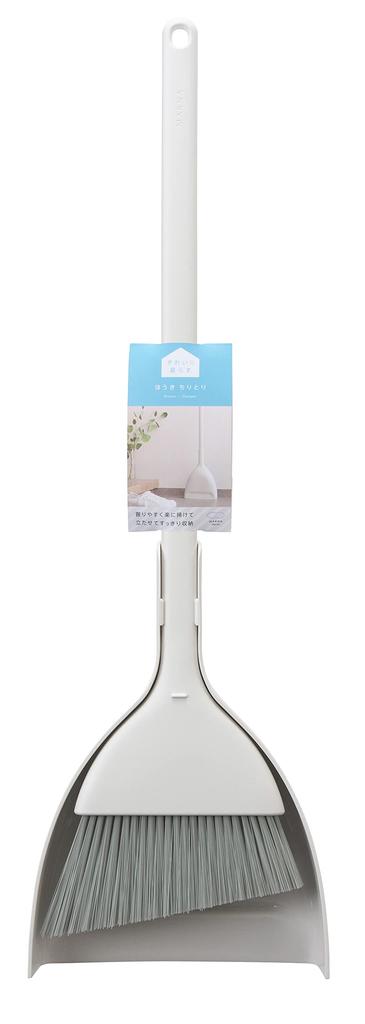 Marna Broom Dustpan Set Broom Dustpan Entrance Live W628W (Freestanding/White) (Indoor/Outdoor/Balcony Cleaning) cleanly.