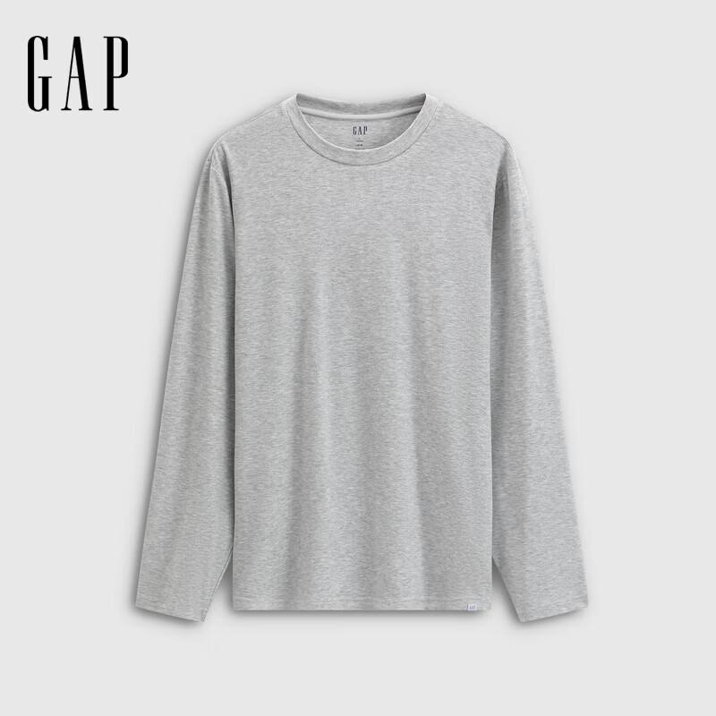 Gap Unisex 2025 Fall Comfortable Round Neck Knit Long-Sleeve T-Shirt 788416 L