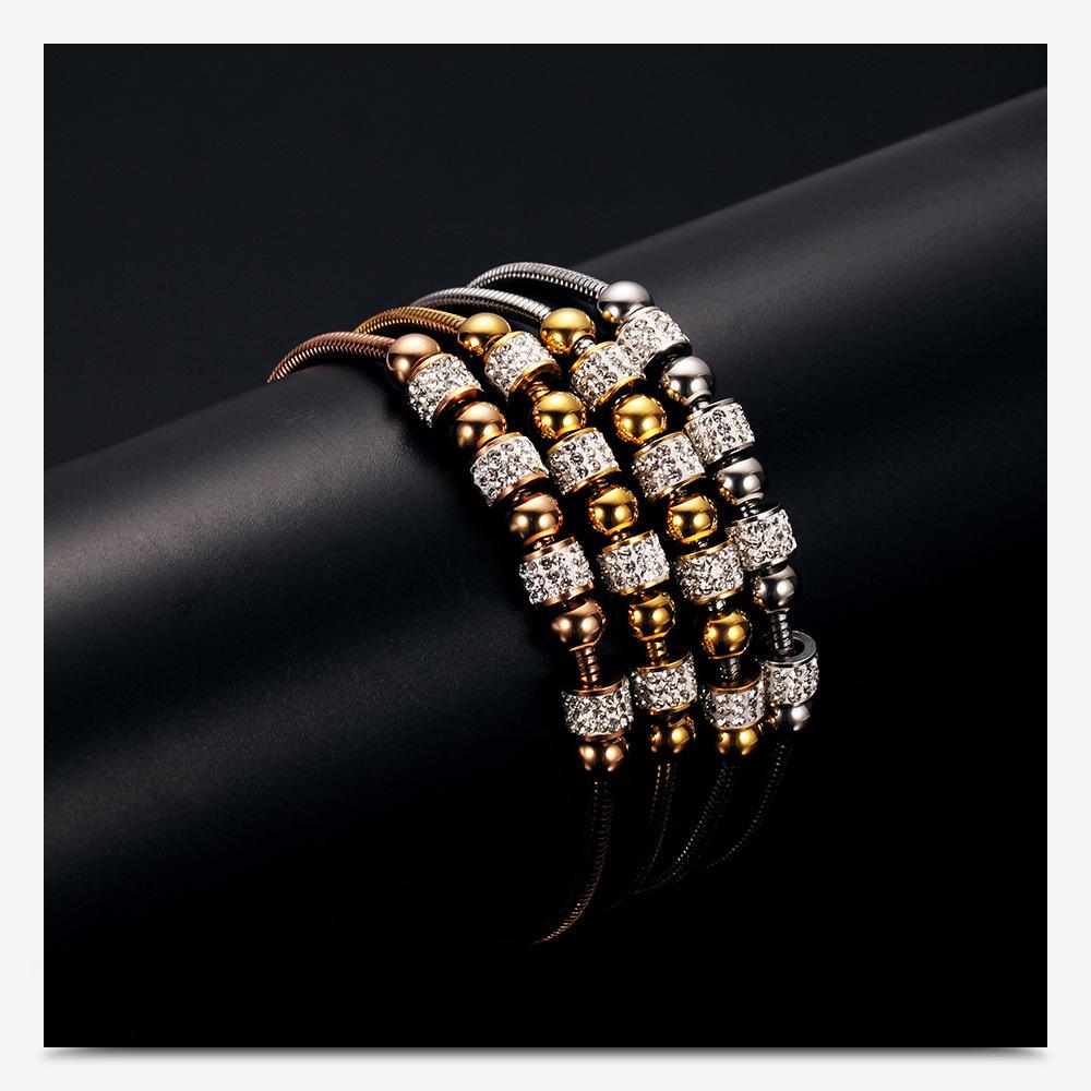 6MM Full Diamond Adjustable Titanium Steel Bracelet - Trendy and Versatile Unisex Fashion
