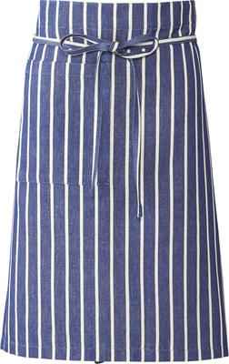 365methods Gabriel Garcon Waist Free With Length Navy Apron, Apron, Size, Pocket, 60cm, 100% Cotton, Unisex, Kitchen, Cafe, Simple, Striped,