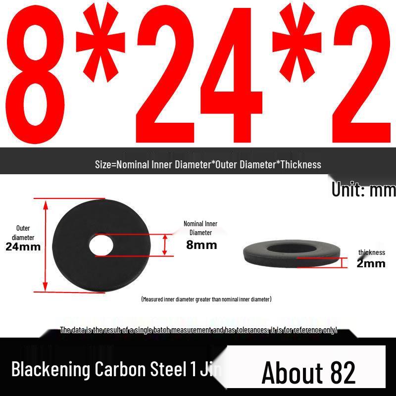 Blackened Thickened Oversized Metal Washer