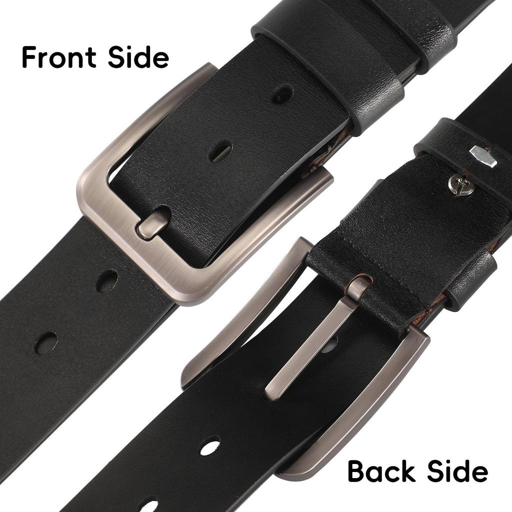 Men's Vintage Cowhide Decorative Business Belt - Versatile and Stylish for Fashionable Denim Pants