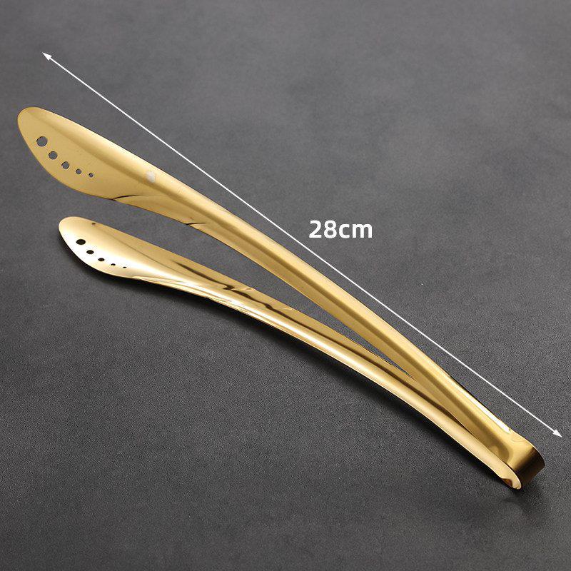 Korean Style Stainless Steel BBQ and Cooking Tongs for Grilling, Buffets, Hot Pot, and Dessert.