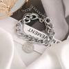 3PCS Fashion Thick Chain Link Bracelets for Women Vintage Snake Chain Gold Color Silver Color Bangles Bracelets Set Punk Jewelry
