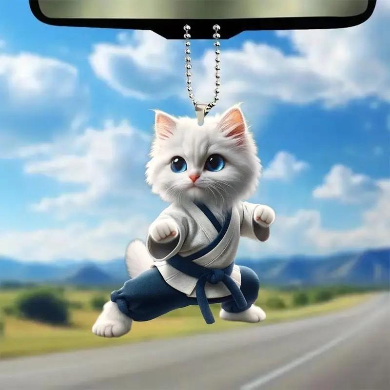 Kungfu Car Acrylic Pendant With Hanging Design For Automotive Interior Decor
