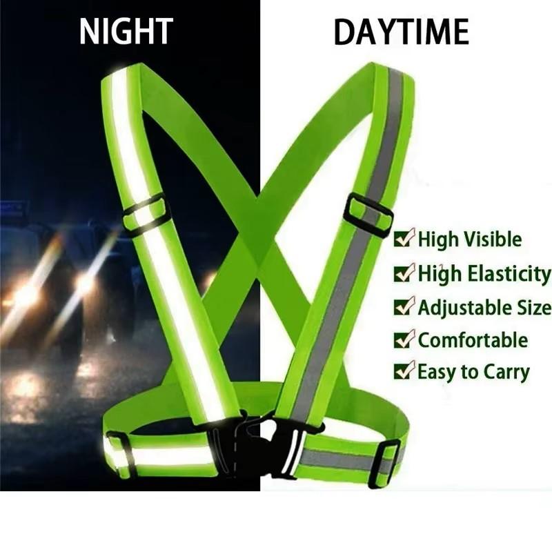 Highlight Reflective Straps Night Work Security Running Safety Adjustable Reflective Vest High Visibility Reflective Jacket