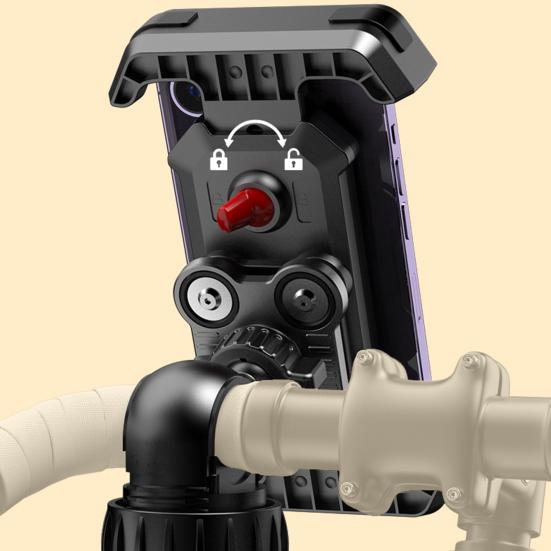 Universal Bike Phone Mount Shockproof Vibration Dampener for Mountain EBike Scooter Tool-Free Quick Release Holder with Air Cushion Tech