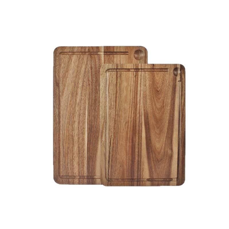 Acacia Wood Double-Sided Grooved Chopping and Cutting Board for Kitchen Use
