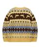 WAIKEI Dolphin Hairy Graphic Knit Yellow