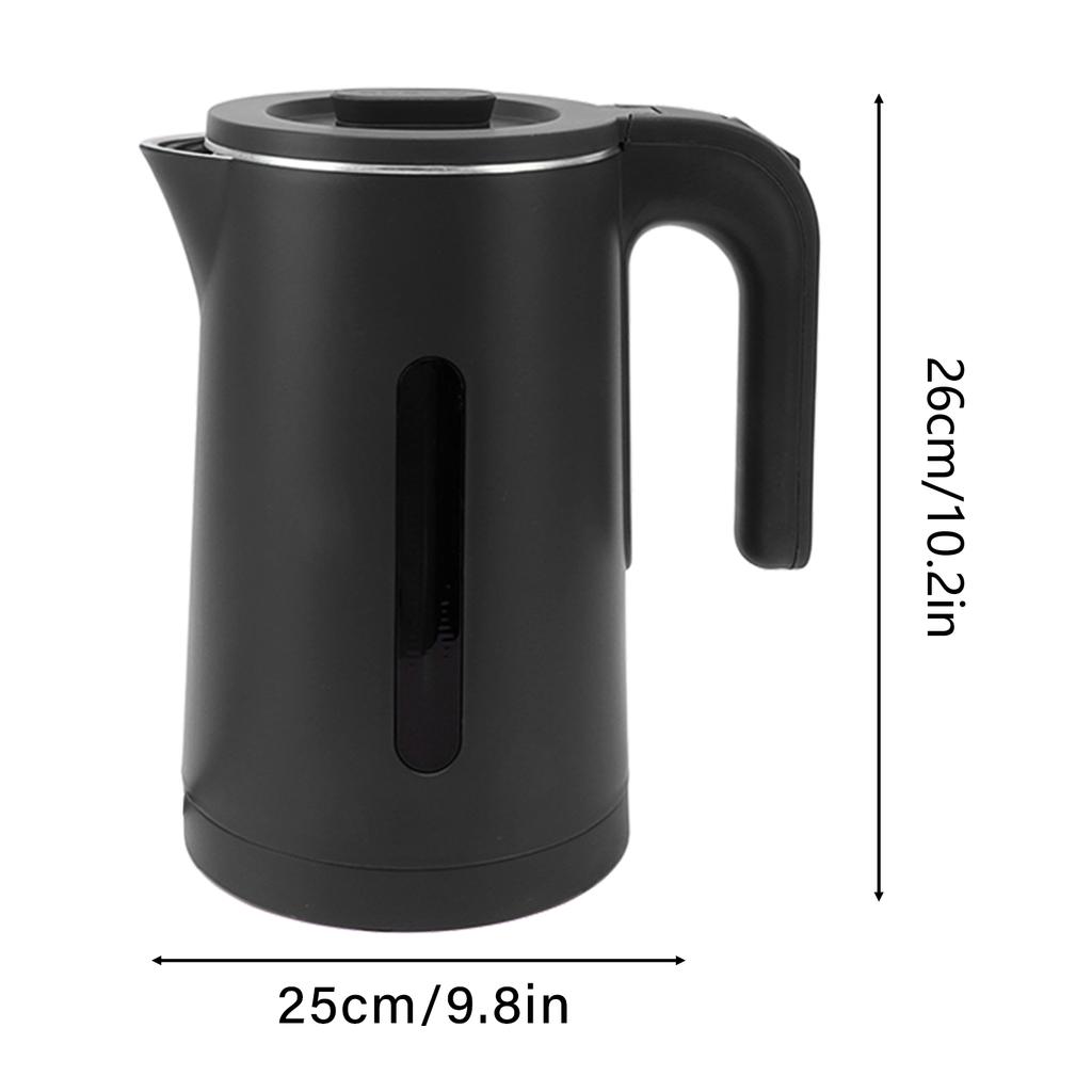 Bollitore Elettrico in Acciaio Inossidabile Doppio Strato 2000W 2L Spegnimento Automatico Senza BPA Bollitore per Acqua Calda per Casa 220V