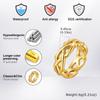 Retro Thorn Crown Ring for Men,Stainless Steel Punk Tree Vine Branch Wedding Band Ring,The US Size 7-12