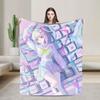 OMG Kawaii Angel Blanket Anime Game Fleece Funny Breathable Throw Blanket for Chair Covering Sofa Decoration