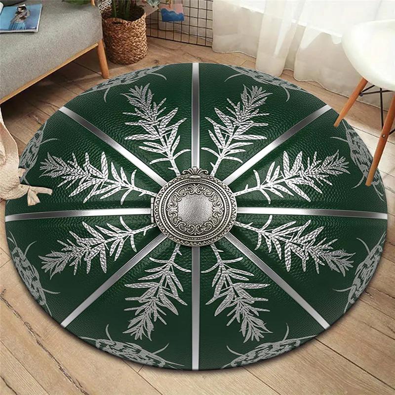 

Круглий килим Vortex Crossing Gate, Килимок для вітальні, спальні, біля дивана, дитячої кімнати, Нековзкий килимок для підлоги 80cmx80cm