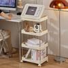 3/4 Tier Mobile Storage Rack Trolley Bookshelf Household Cart Kitchen Corner Narrow Slit Storage Cabinet Bathroom Living Room