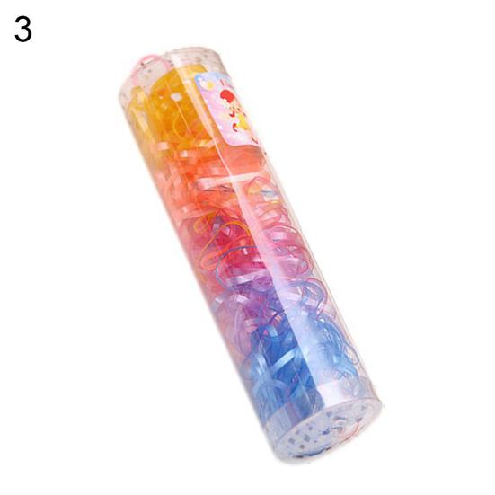 220Pcs Kid Girls Multicolor Disposable Hairbands Elastic Rubber Ponytail Holder