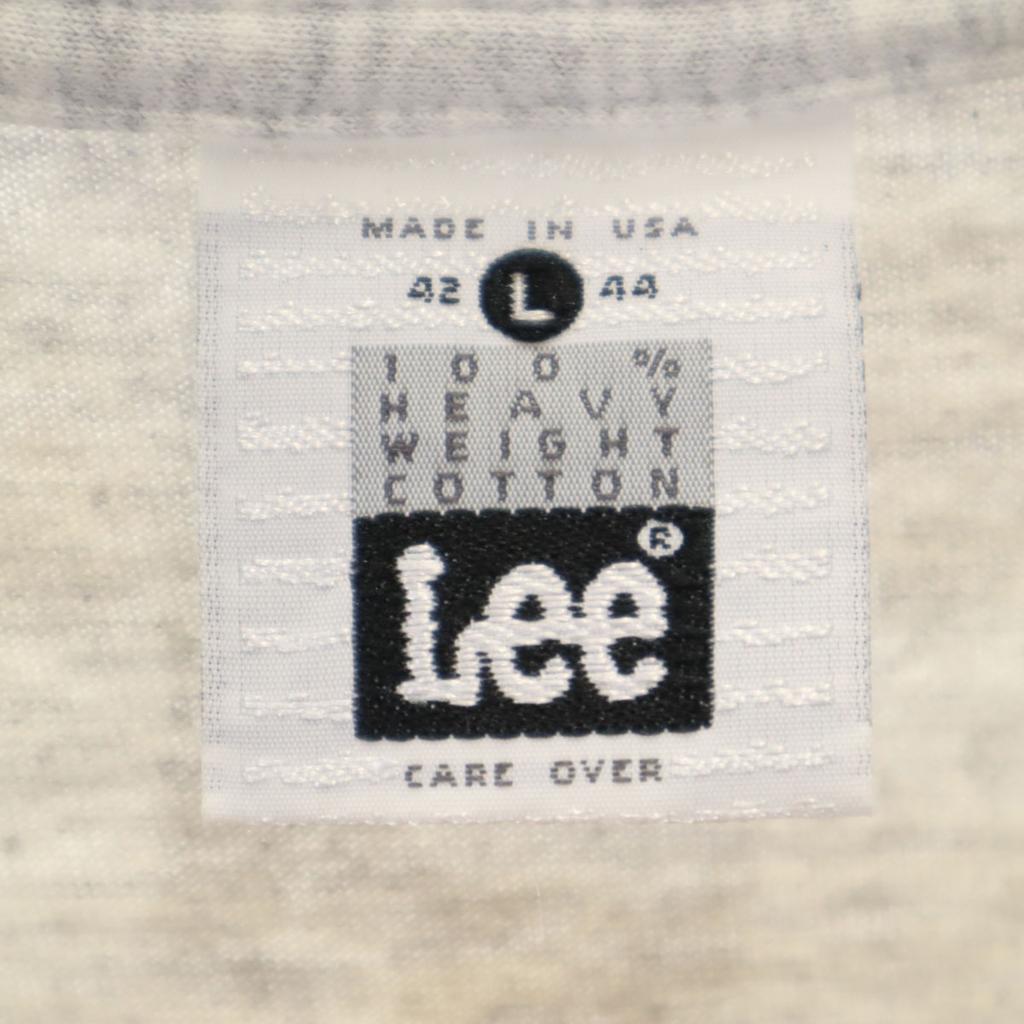 Lee 90s Old USA Made Short Sleeve T-shirt L Gray Men's Used