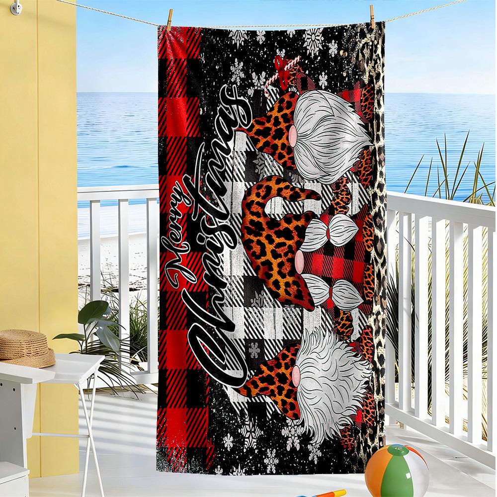 Christmas Beach Towel High Absorbency & Quick-Dry Comfortable Lightweight