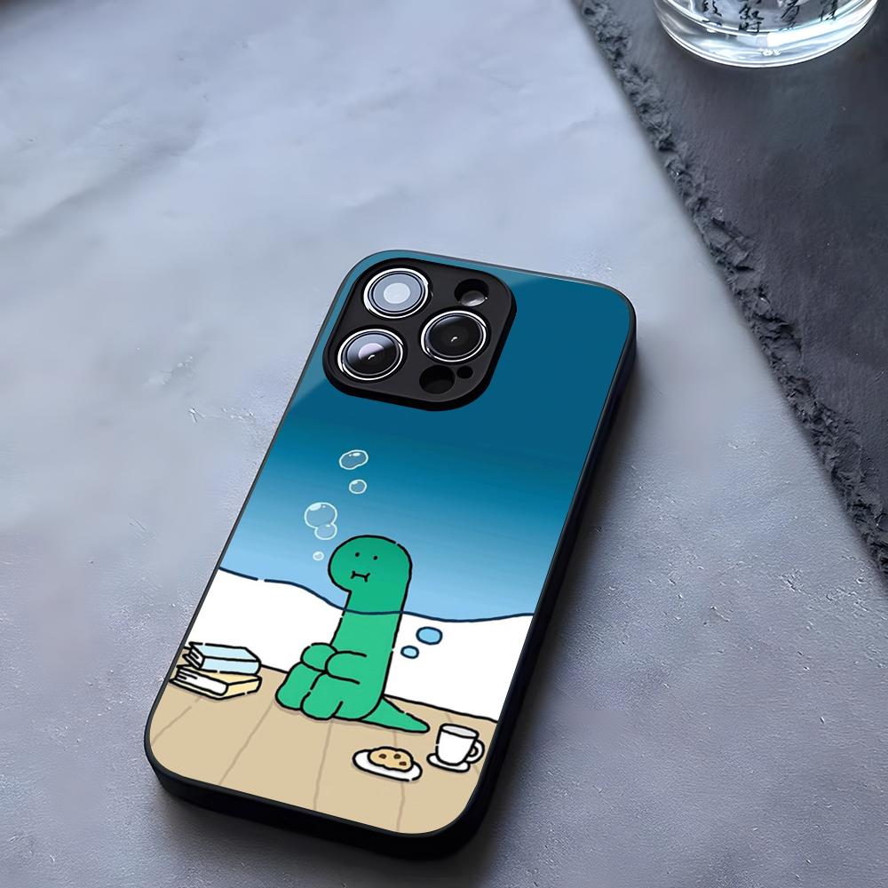 

Dinosaur J-Joguman S-Studio Cute Phone Case Tempered Glass For IPhone 17 13 14 16 12 15 11 Pro Max Plus Mini X XR SE2020 Coque iPhone 11 Pro