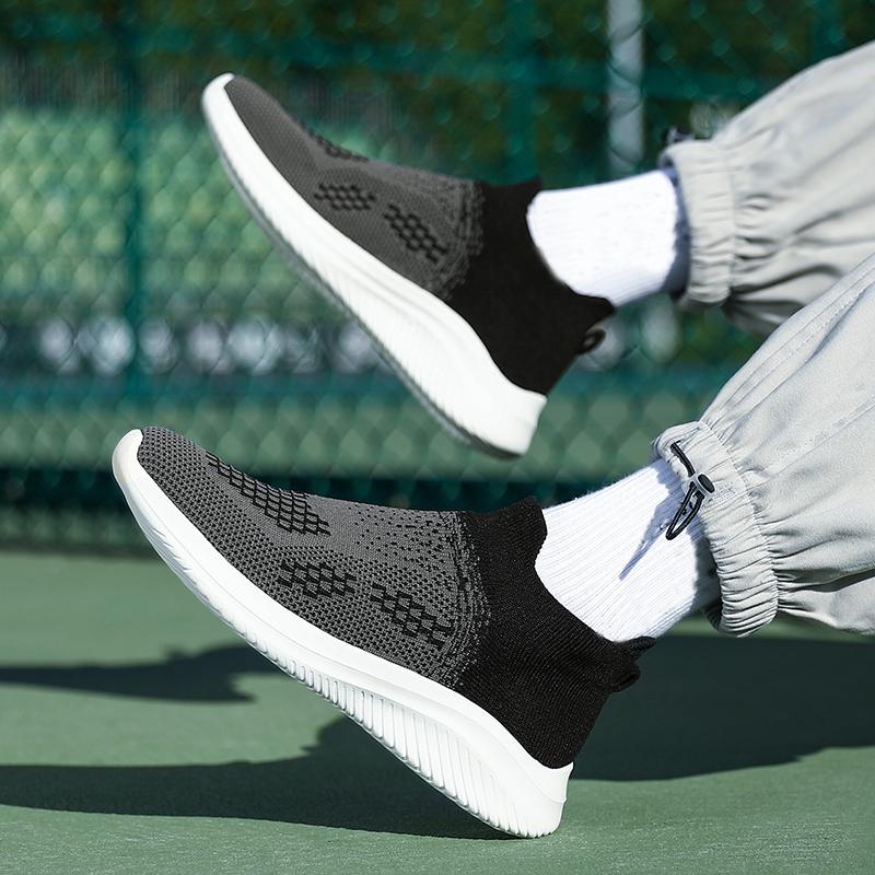 Herrskor Andningsbara Klassiska Löparskor för Man Utomhus Lätta Bekväma Nätsskor Slip-on Promenadskor Tenis Kvinnor