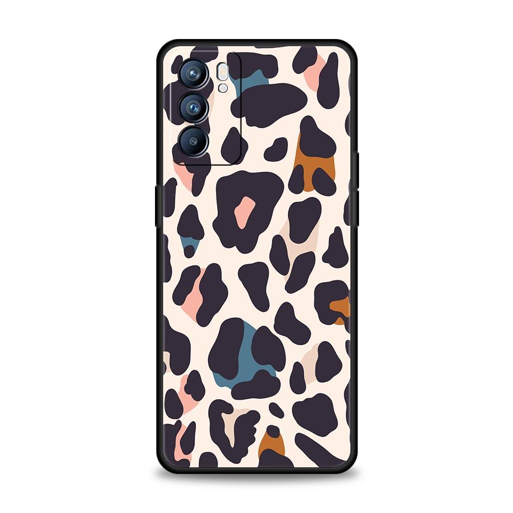 

Sexy Trendy Leopard Print Phone Case For Oppo A54 A53 A52 A15 A95 A16 A78 A79 A80 A98 4G Find X5 X6 Reno10 12 13 F Pro 5G Cover Oppo A95