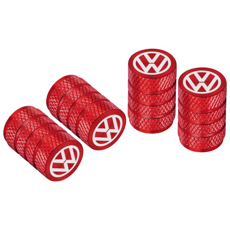 2026 Hot For VW VOLKSWAGEN 4Pcs/Set Car Tyre Valve Dust Caps Aluminum Tire Wheel Valve Stem Air Caps Covers For Volkswagen GOLF 