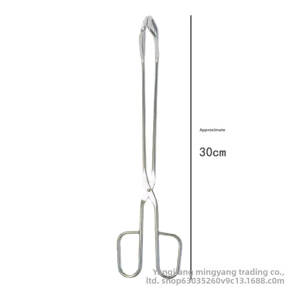 Stainless Steel Food Tongs for Cooking, BBQ Baking Non-Slip, Anti-Scald, Rust-Resistant, Multipurpose Tool---