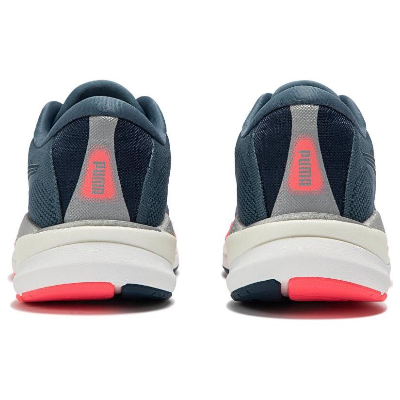 Puma Magnify Nitro Knit Durable Breathable Low-Top Running Shoes Women Sneakers Deep-Blue Red 376908-03